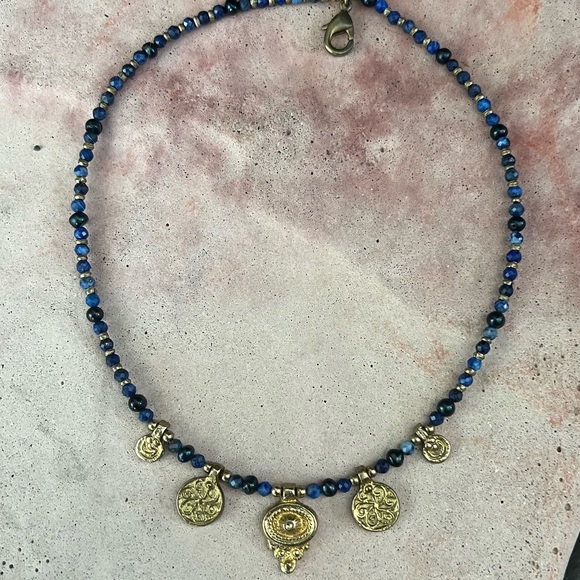 Handmade lapis layering necklace - Picture 9 of 9